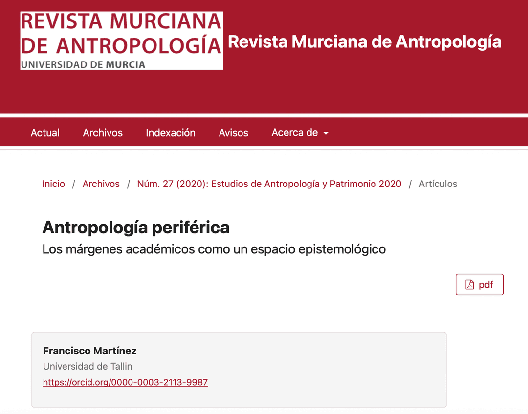 Antropología periférica