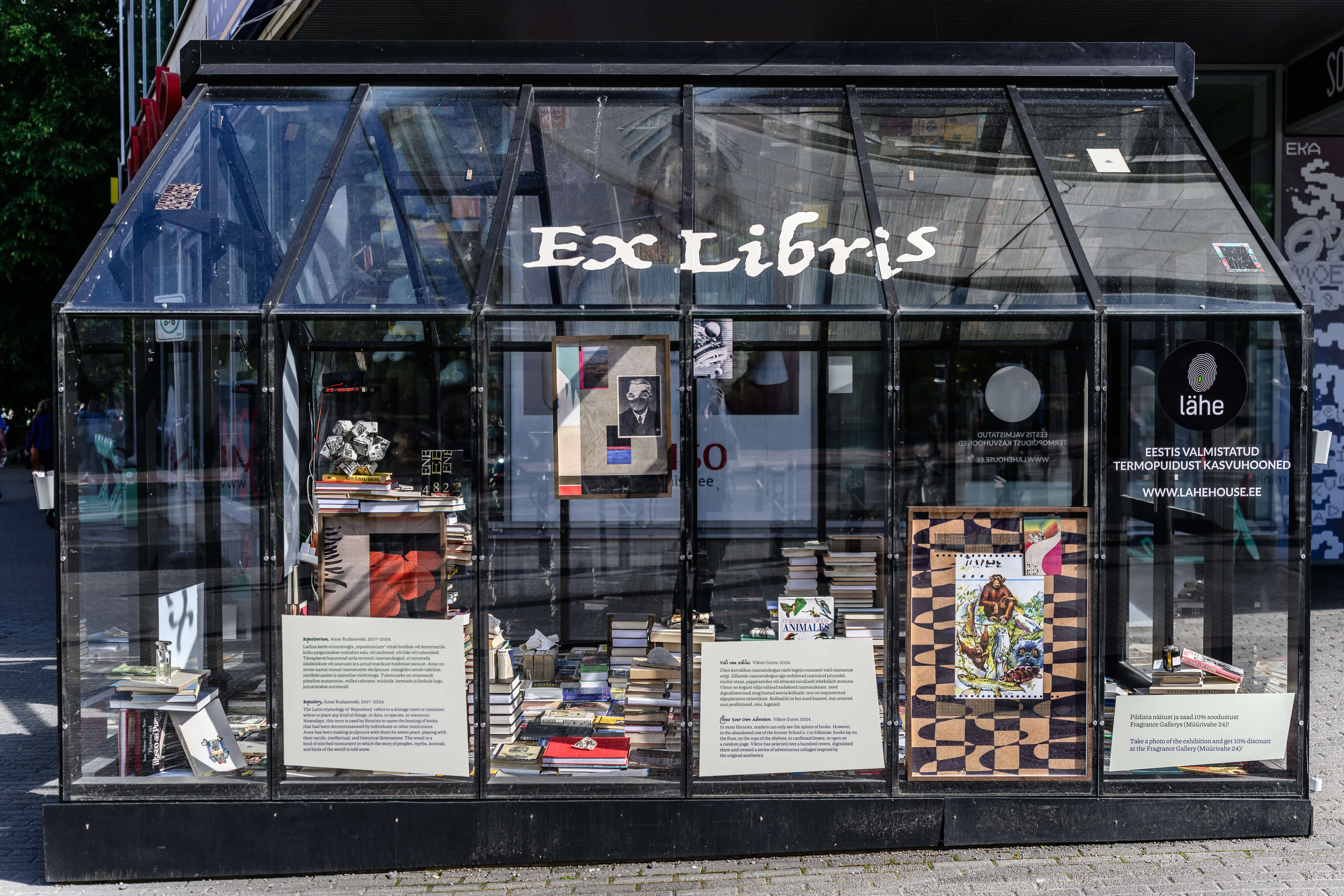 "General Theory of Abandoned Books", with V. Gurov. Glass Box of the Solaris Center (Tallinn), 2024